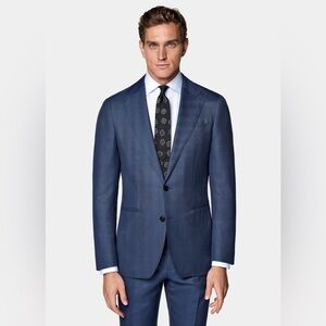 Hugo Boss Blue Suit Jacket Super 100 Wool